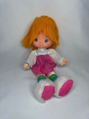 Vintage Rainbow Brite Doll in Pijamas & Matching Slippers